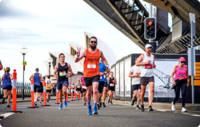 Orange Sky marathon runner