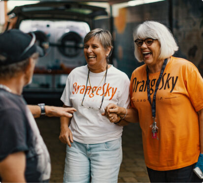 Orange Sky volunteers